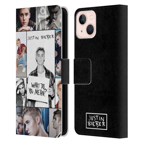 Justin Bieber Purpose Grid Poster Leather Book Wallet Case Cover For Apple iPhone 13
