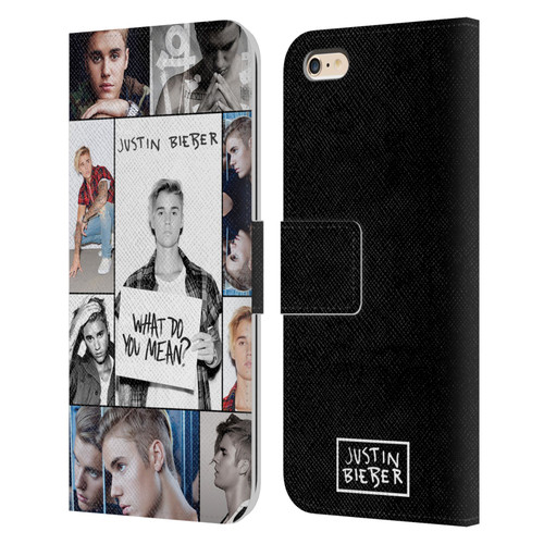 Justin Bieber Purpose Grid Poster Leather Book Wallet Case Cover For Apple iPhone 6 Plus / iPhone 6s Plus