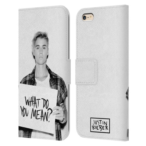Justin Bieber Purpose What Do You Mean Photo Leather Book Wallet Case Cover For Apple iPhone 6 Plus / iPhone 6s Plus