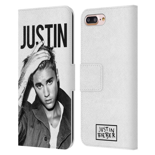 Justin Bieber Purpose Calendar Black And White Leather Book Wallet Case Cover For Apple iPhone 7 Plus / iPhone 8 Plus