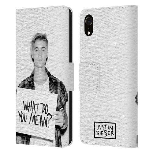 Justin Bieber Purpose What Do You Mean Photo Leather Book Wallet Case Cover For Apple iPhone XR