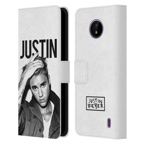 Justin Bieber Purpose Calendar Black And White Leather Book Wallet Case Cover For Nokia C10 / C20