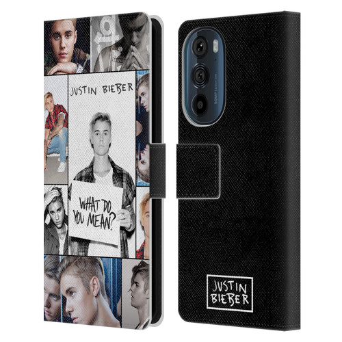 Justin Bieber Purpose Grid Poster Leather Book Wallet Case Cover For Motorola Edge 30