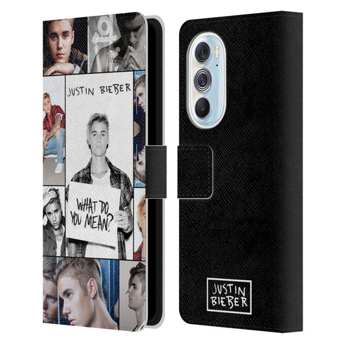 Justin Bieber Purpose Grid Poster Leather Book Wallet Case Cover For Motorola Edge X30
