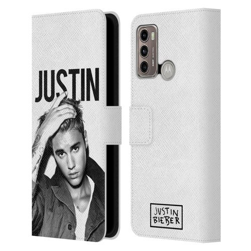 Justin Bieber Purpose Calendar Black And White Leather Book Wallet Case Cover For Motorola Moto G60 / Moto G40 Fusion