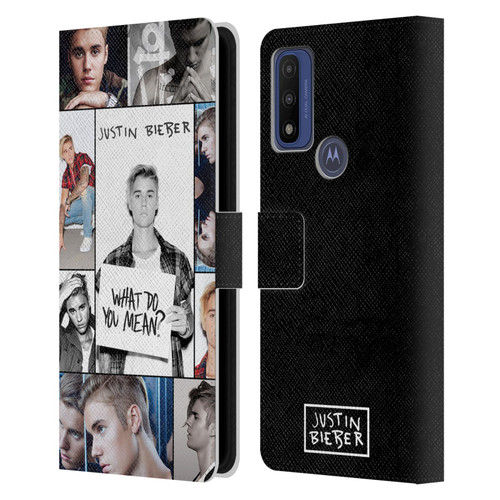 Justin Bieber Purpose Grid Poster Leather Book Wallet Case Cover For Motorola G Pure