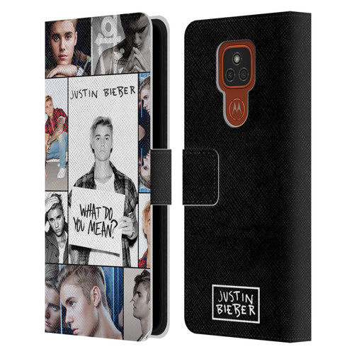 Justin Bieber Purpose Grid Poster Leather Book Wallet Case Cover For Motorola Moto E7 Plus