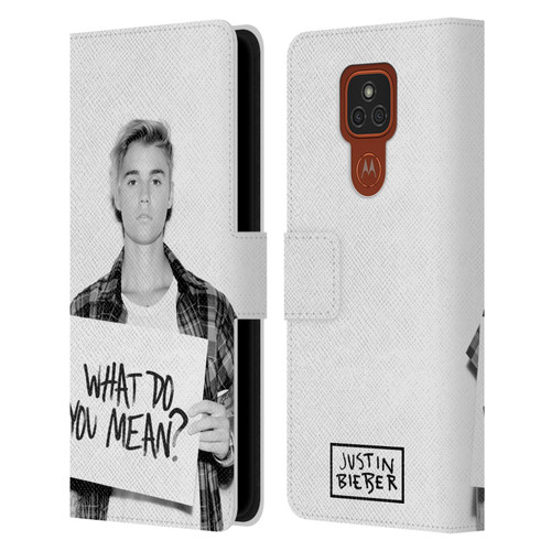 Justin Bieber Purpose What Do You Mean Photo Leather Book Wallet Case Cover For Motorola Moto E7 Plus