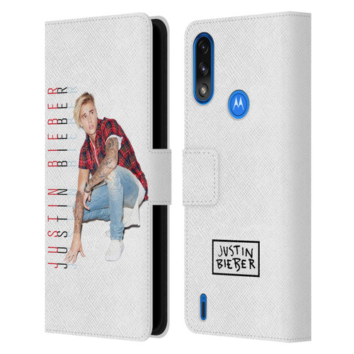 Justin Bieber Purpose Calendar Photo And Text Leather Book Wallet Case Cover For Motorola Moto E7 Power / Moto E7i Power