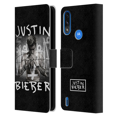 Justin Bieber Purpose Album Cover Leather Book Wallet Case Cover For Motorola Moto E7 Power / Moto E7i Power