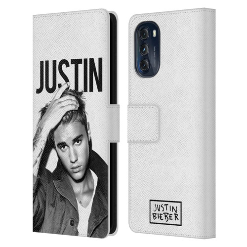 Justin Bieber Purpose Calendar Black And White Leather Book Wallet Case Cover For Motorola Moto G (2022)