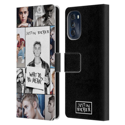 Justin Bieber Purpose Grid Poster Leather Book Wallet Case Cover For Motorola Moto G (2022)