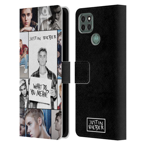 Justin Bieber Purpose Grid Poster Leather Book Wallet Case Cover For Motorola Moto G9 Power