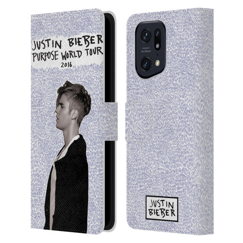 Justin Bieber Purpose World Tour 2016 Leather Book Wallet Case Cover For OPPO Find X5 Pro