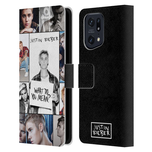 Justin Bieber Purpose Grid Poster Leather Book Wallet Case Cover For OPPO Find X5 Pro