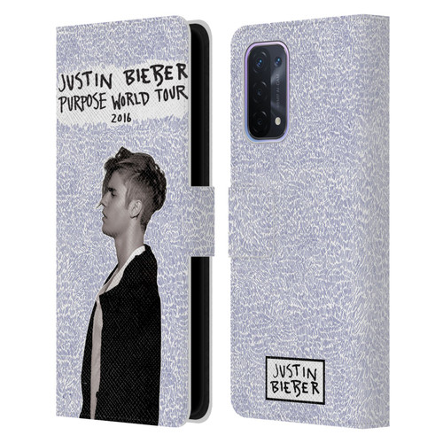 Justin Bieber Purpose World Tour 2016 Leather Book Wallet Case Cover For OPPO A54 5G