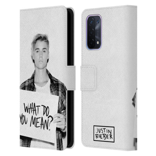 Justin Bieber Purpose What Do You Mean Photo Leather Book Wallet Case Cover For OPPO A54 5G