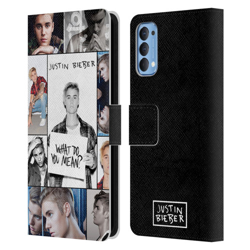 Justin Bieber Purpose Grid Poster Leather Book Wallet Case Cover For OPPO Reno 4 5G