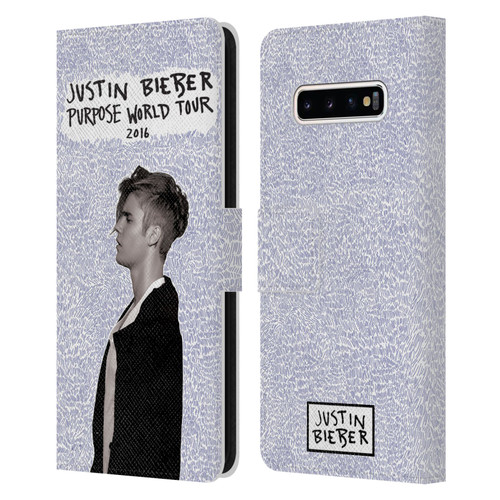 Justin Bieber Purpose World Tour 2016 Leather Book Wallet Case Cover For Samsung Galaxy S10+ / S10 Plus