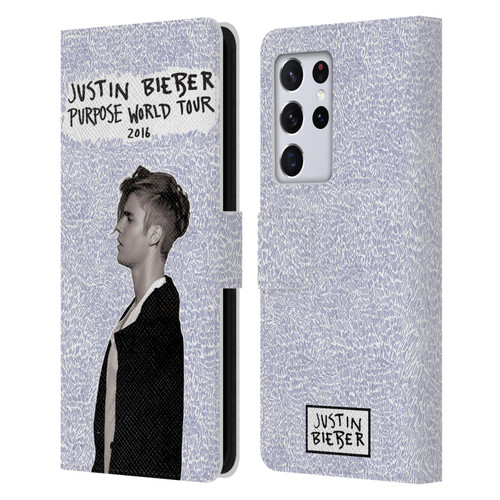 Justin Bieber Purpose World Tour 2016 Leather Book Wallet Case Cover For Samsung Galaxy S21 Ultra 5G