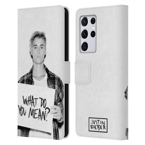 Justin Bieber Purpose What Do You Mean Photo Leather Book Wallet Case Cover For Samsung Galaxy S21 Ultra 5G