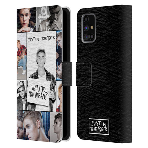 Justin Bieber Purpose Grid Poster Leather Book Wallet Case Cover For Samsung Galaxy M31s (2020)