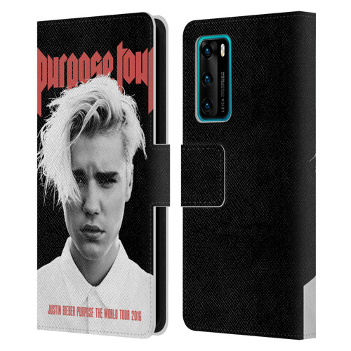 Justin Bieber Tour Merchandise Purpose Poster Leather Book Wallet Case Cover For Huawei P40 5G