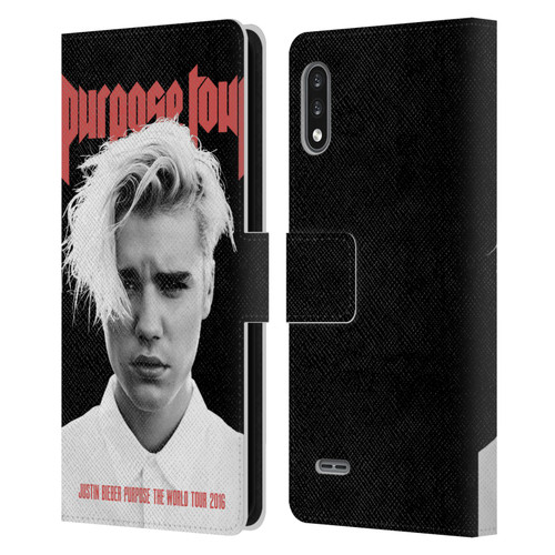 Justin Bieber Tour Merchandise Purpose Poster Leather Book Wallet Case Cover For LG K22