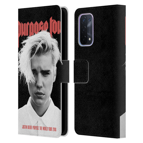 Justin Bieber Tour Merchandise Purpose Poster Leather Book Wallet Case Cover For OPPO A54 5G