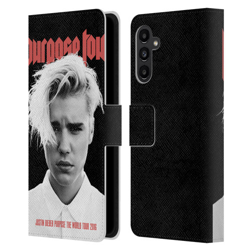 Justin Bieber Tour Merchandise Purpose Poster Leather Book Wallet Case Cover For Samsung Galaxy A13 5G (2021)