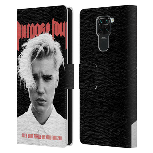 Justin Bieber Tour Merchandise Purpose Poster Leather Book Wallet Case Cover For Xiaomi Redmi Note 9 / Redmi 10X 4G