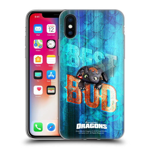 How To Train Your Dragon II Hiccup And Toothless Best Bud Text Soft Gel Case for Apple iPhone X / iPhone XS