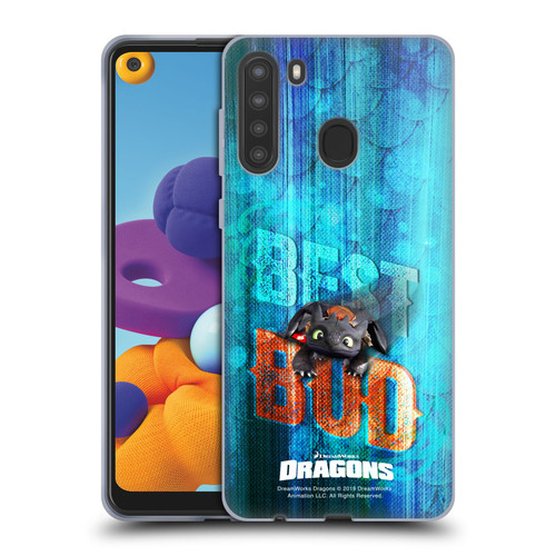 How To Train Your Dragon II Hiccup And Toothless Best Bud Text Soft Gel Case for Samsung Galaxy A21 (2020)