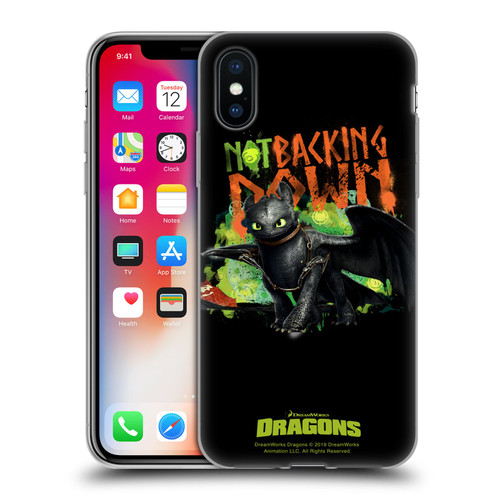 How To Train Your Dragon II Toothless Not Backing Down Soft Gel Case for Apple iPhone X / iPhone XS