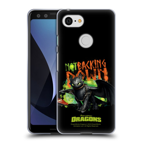 How To Train Your Dragon II Toothless Not Backing Down Soft Gel Case for Google Pixel 3