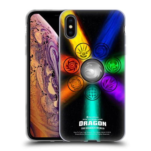 How To Train Your Dragon III Icon Art Group Light Soft Gel Case for Apple iPhone XS Max