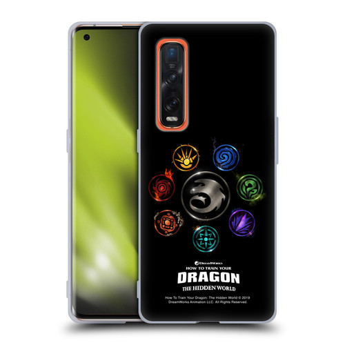How To Train Your Dragon III Icon Art Group Soft Gel Case for OPPO Find X2 Pro 5G