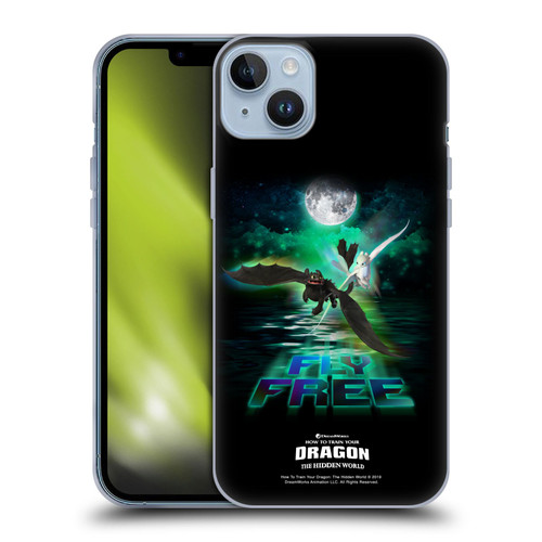 How To Train Your Dragon III Night And Light Toothless & Light Fury Fly Soft Gel Case for Apple iPhone 14 Plus
