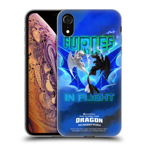 How To Train Your Dragon III Night And Light Toothless & Light Fury Flight Soft Gel Case for Apple iPhone XR