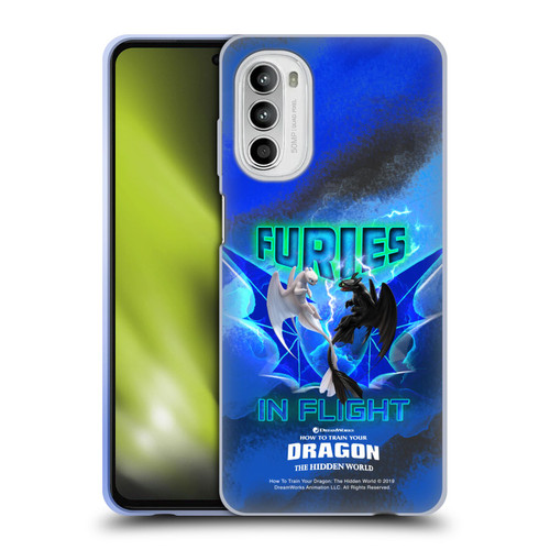 How To Train Your Dragon III Night And Light Toothless & Light Fury Flight Soft Gel Case for Motorola Moto G52