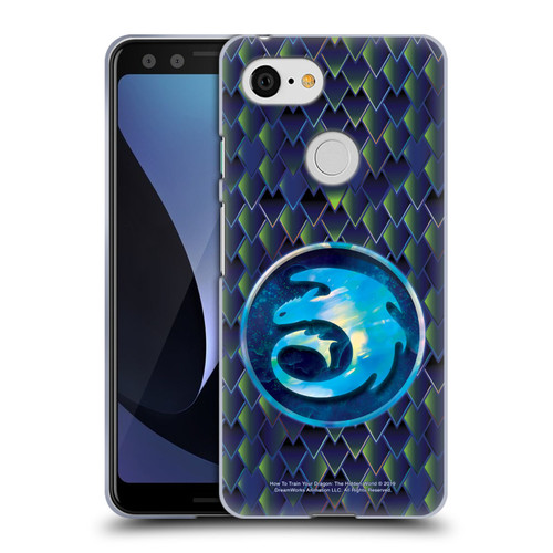 How To Train Your Dragon III Night And Light Night Dragonscale Pattern Soft Gel Case for Google Pixel 3