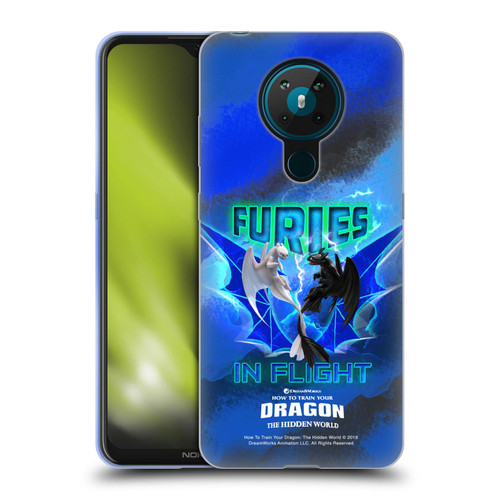 How To Train Your Dragon III Night And Light Toothless & Light Fury Flight Soft Gel Case for Nokia 5.3