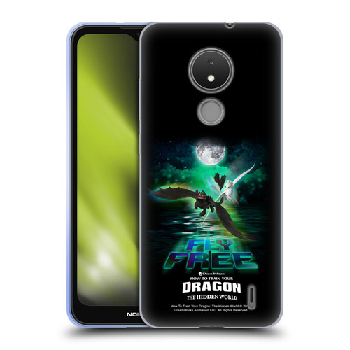 How To Train Your Dragon III Night And Light Toothless & Light Fury Fly Soft Gel Case for Nokia C21