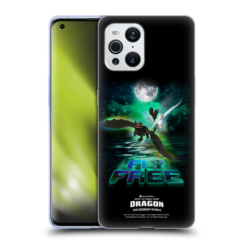 How To Train Your Dragon III Night And Light Toothless & Light Fury Fly Soft Gel Case for OPPO Find X3 / Pro