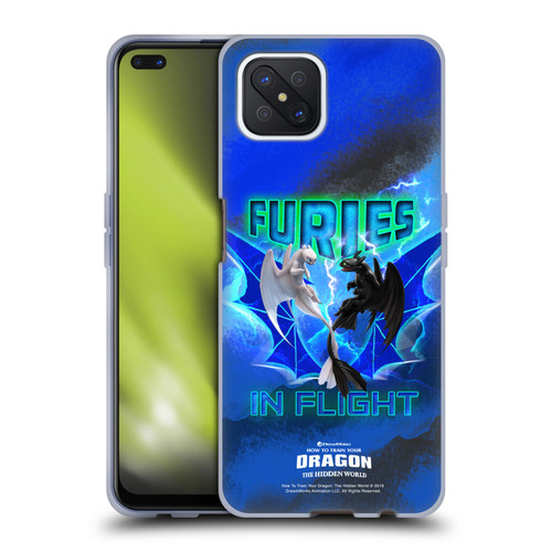 How To Train Your Dragon III Night And Light Toothless & Light Fury Flight Soft Gel Case for OPPO Reno4 Z 5G