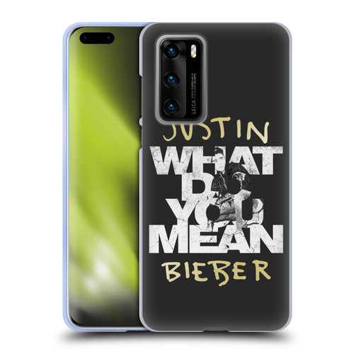 Justin Bieber Purpose B&w What Do You Mean Typography Soft Gel Case for Huawei P40 5G