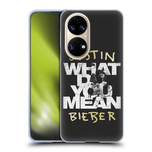 Justin Bieber Purpose B&w What Do You Mean Typography Soft Gel Case for Huawei P50