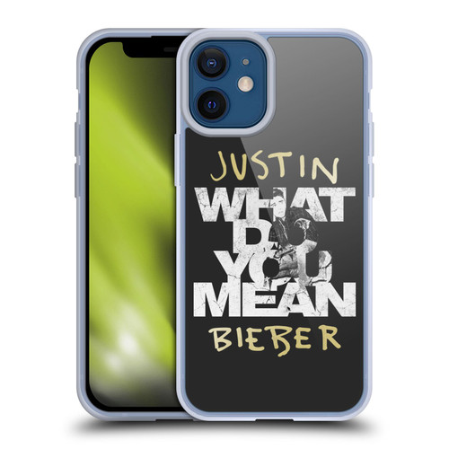 Justin Bieber Purpose B&w What Do You Mean Typography Soft Gel Case for Apple iPhone 12 Mini