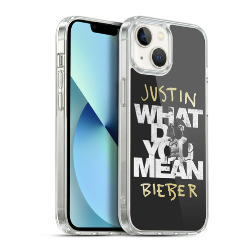 Justin Bieber Purpose B&w What Do You Mean Typography Soft Gel Case for Apple iPhone 13