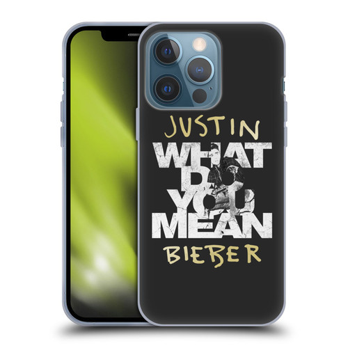 Justin Bieber Purpose B&w What Do You Mean Typography Soft Gel Case for Apple iPhone 13 Pro